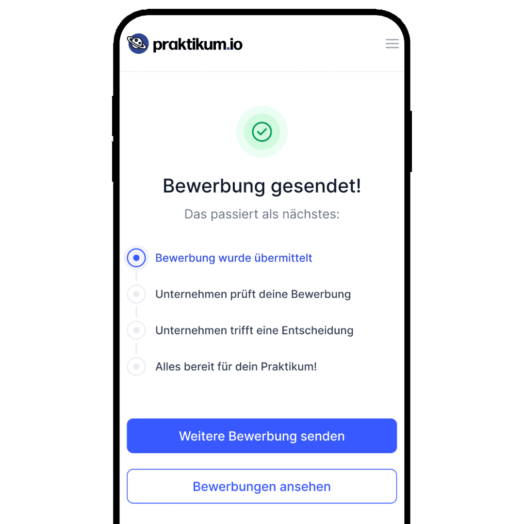 2. Bewerbung abschicken